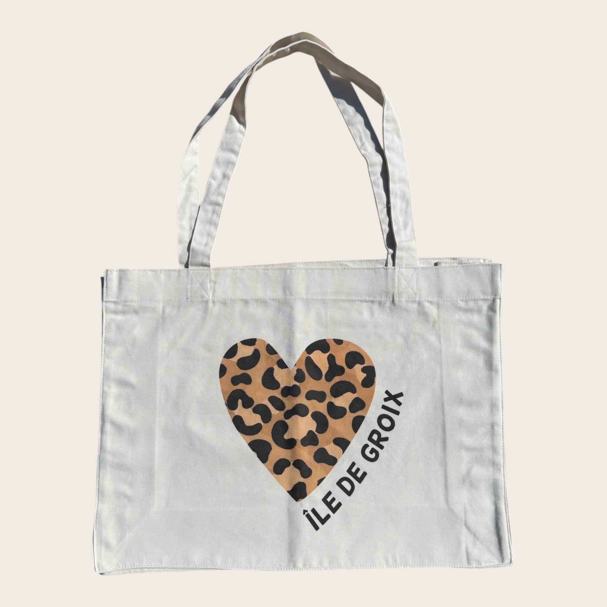 CABAS CŒUR LÉOPARD